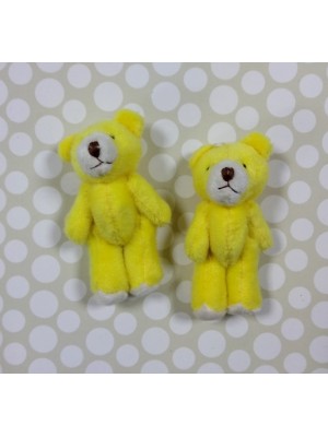 Игрушка для куклы-Мишка жёлтый,6,5см. цена за 1 шт