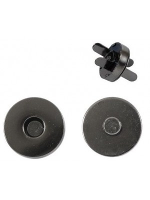 Кнопка магнитная на усиках,18мм.цв. черный никель