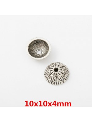 Шапочки для бусин,цв-античное серебро.10мм,цена  за 1 шт