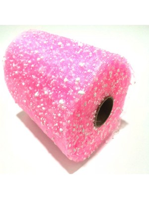 Сетка-снег, цв-розовый,15 см,цена за 1 м