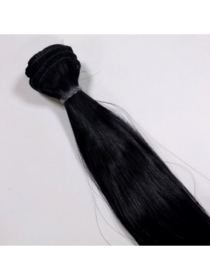 Трессы-прямые (волосы для кукол) , черные,25 см