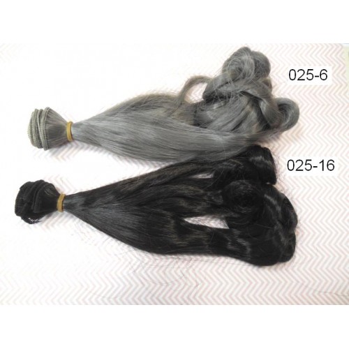 Трессы-кудри (волосы для кукол) №6 -25см(серые)