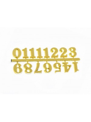 Цифры арабские 20 мм (средние), пластик, цв. золото