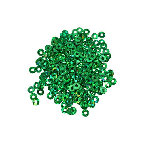 Пайетки плоские -3 мм,10гр,цвет-зеленый голограмма А100-04