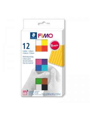 Набор полимерной глины FIMO SOFT basic colours 12*25гр