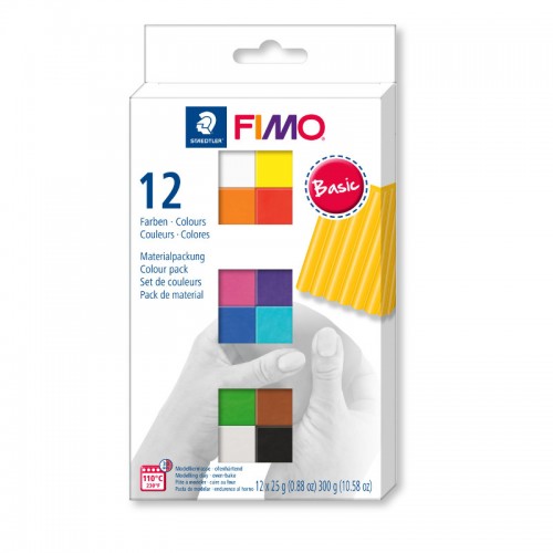 Набор полимерной глины FIMO SOFT basic colours 12*25гр