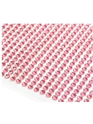 Стразы на клеевой основе.розовые ,6мм,цена за уп(126шт)