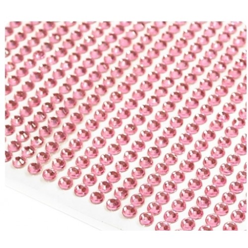 Стразы на клеевой основе.розовые ,6мм,цена за уп(126шт)